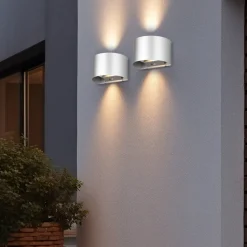 Buitenwandlamp Talent, titaniumkleurig, breedte 16 cm