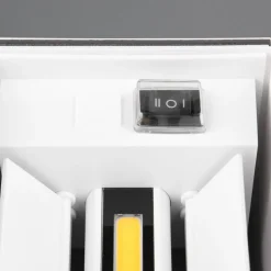 Buitenwandlamp Talent, wit, breedte 10 cm, sensor