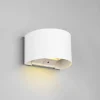 Buitenwandlamp Talent, wit, breedte 16 cm, sensor