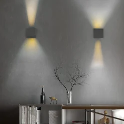 Buitenwandlamp Talent, zwart, breedte 10 cm Sensor