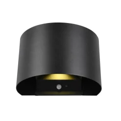 Buitenwandlamp Talent, zwart, breedte 16 cm Sensor