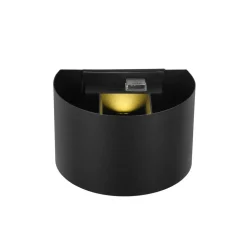 Buitenwandlamp Talent, zwart, breedte 16 cm Sensor