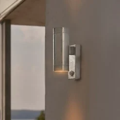 Buitenwandlamp Tin Maxi Double Sensor, verzinkt, IP54, GU10
