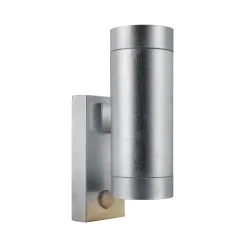Buitenwandlamp Tin Maxi Double Sensor, verzinkt, IP54, GU10