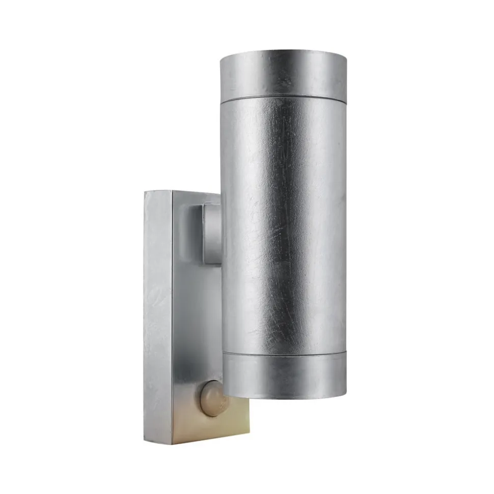 Buitenwandlamp Tin Maxi Double Sensor, verzinkt, IP54, GU10