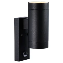 Buitenwandlamp Tin Maxi Double sensor, zwart