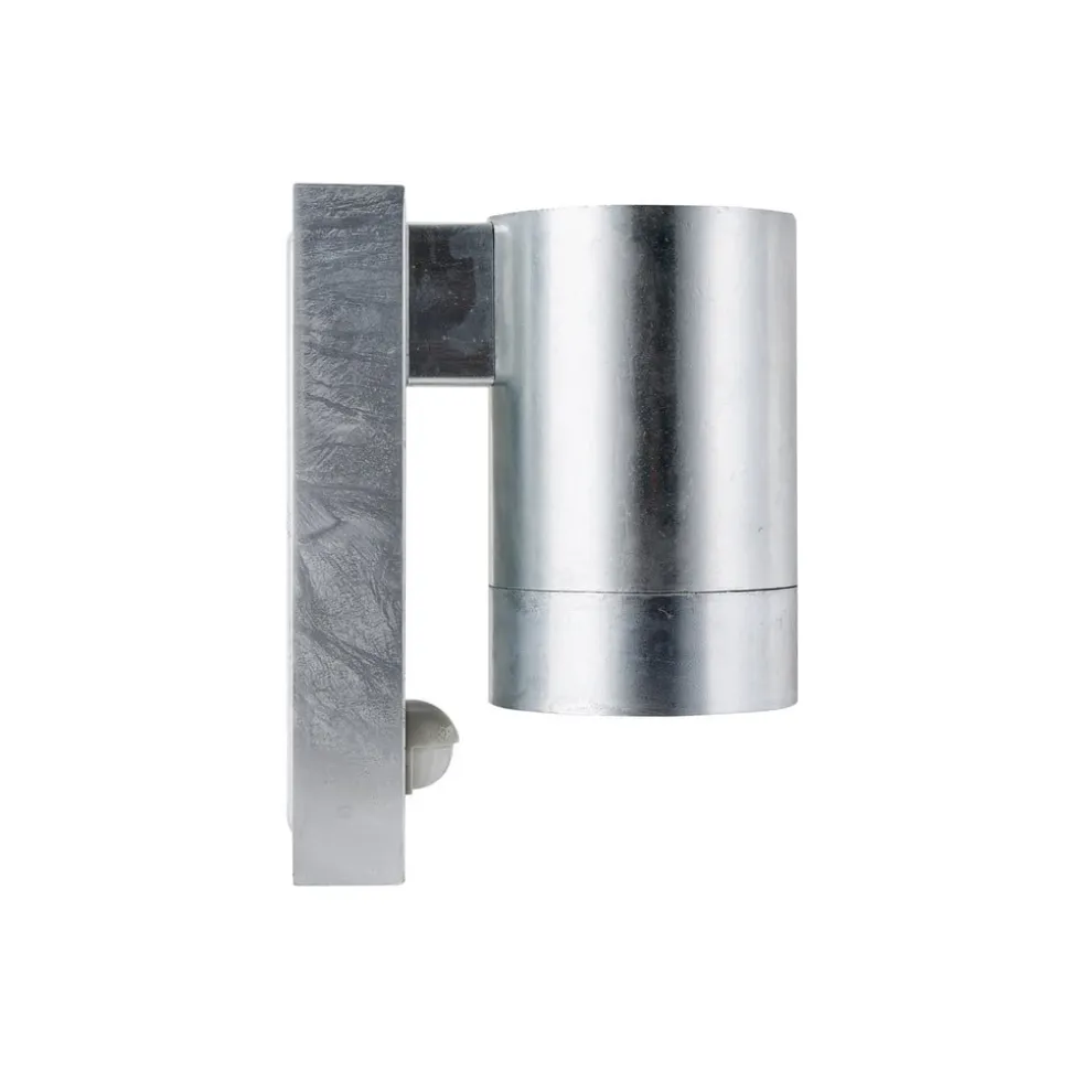 Buitenwandlamp Tin Maxi Sensor verzinkt, staal, IP54, GU10