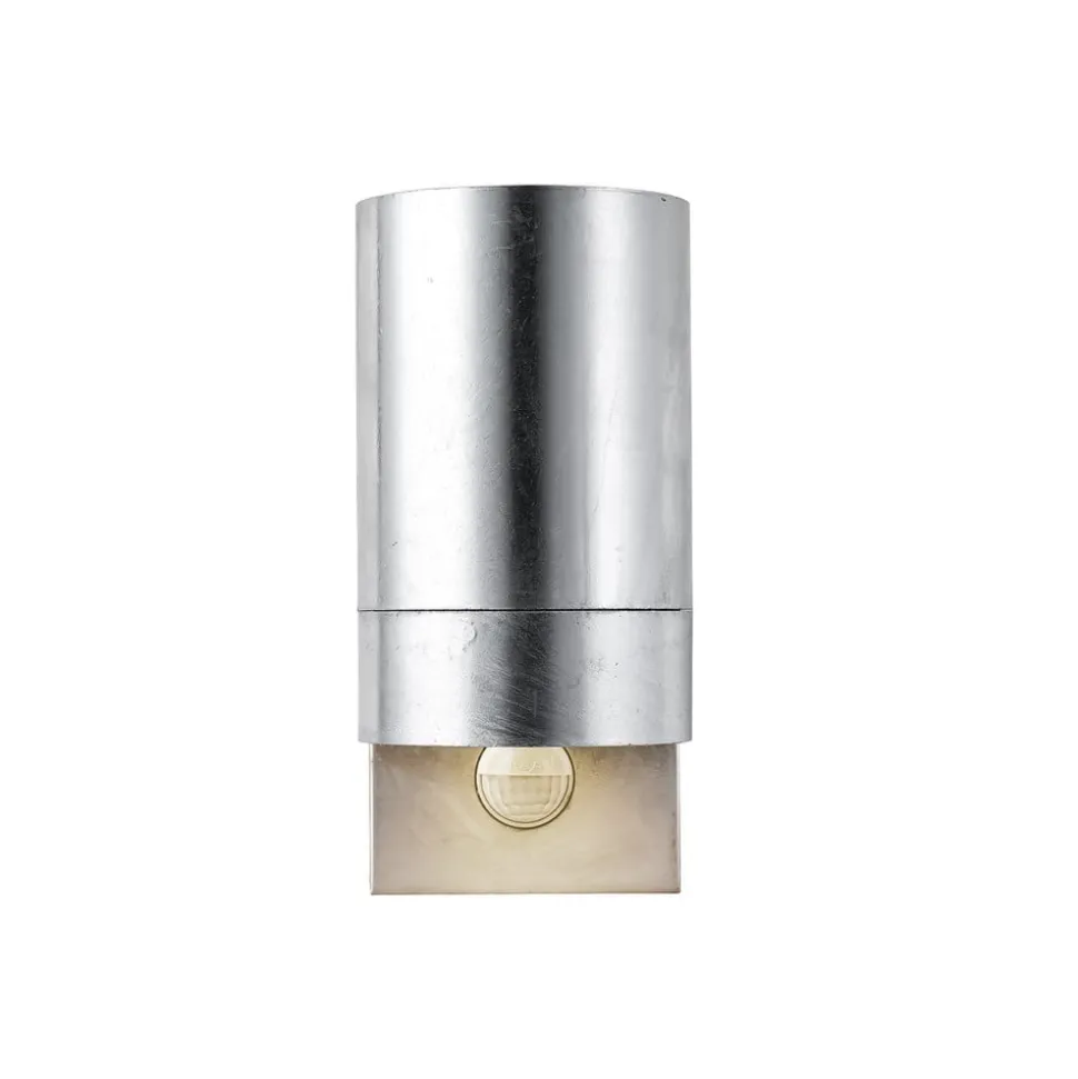 Buitenwandlamp Tin Maxi Sensor verzinkt, staal, IP54, GU10