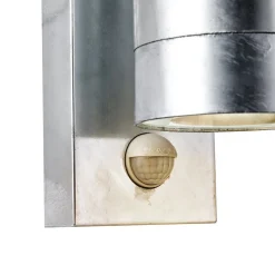 Buitenwandlamp Tin Maxi Sensor verzinkt, staal, IP54, GU10
