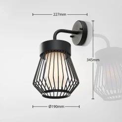 Buitenwandlamp Vajana in kooivorm