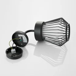 Buitenwandlamp Vajana in kooivorm