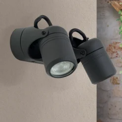 Buitenwandlamp visie, zwenkbaar, 2-lamps