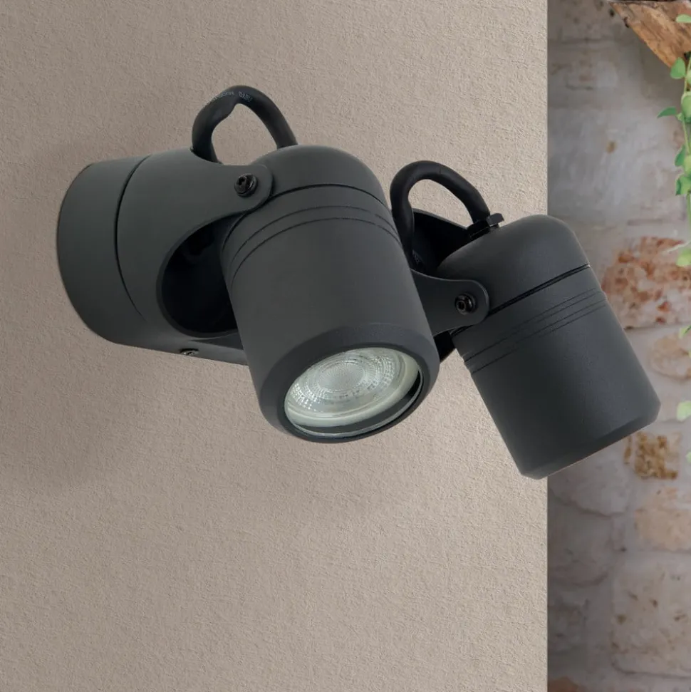 Buitenwandlamp visie, zwenkbaar, 2-lamps