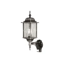 Buitenwandlamp Wexford, sensor, zwart/zilver