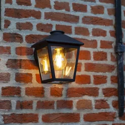 Buitenwandlamp Zago met helder glas