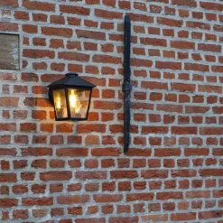 Buitenwandlamp Zago met helder glas