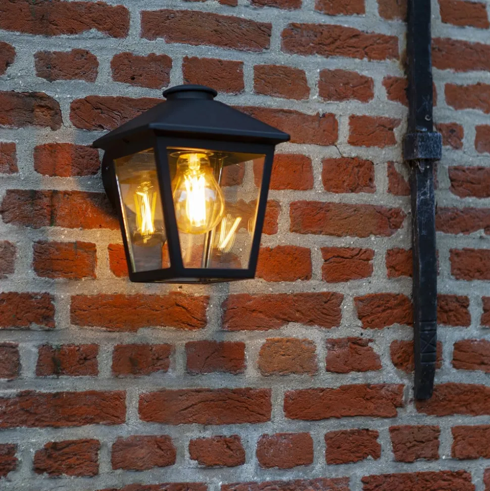 Buitenwandlamp Zago met helder glas