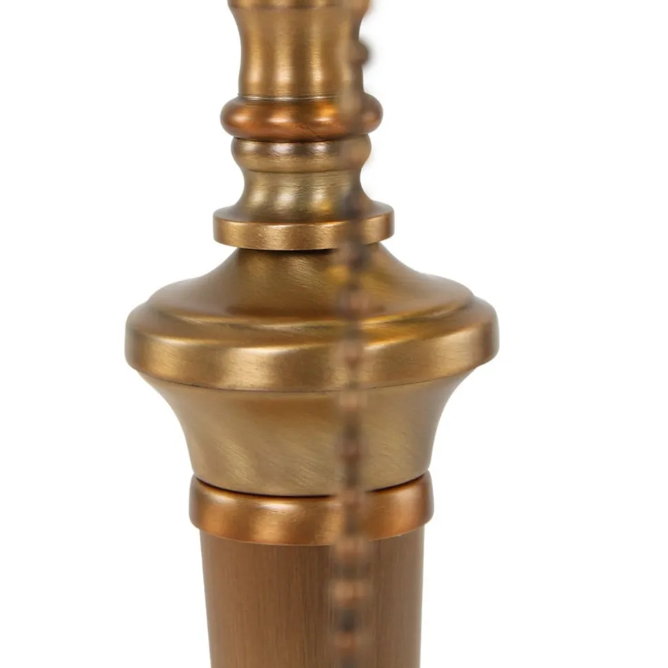 Bureaulamp Ancilla, glazen kap, brons/groen