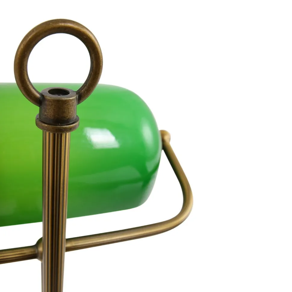 Bureaulamp Ancilla, verstelbaar brons/groen