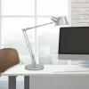 Bureaulamp MAULrock, zilverkleurig, E27 verstelbaar