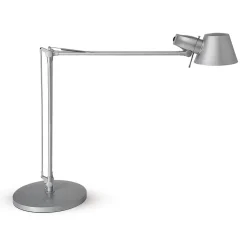 Bureaulamp MAULrock, zilverkleurig, E27 verstelbaar