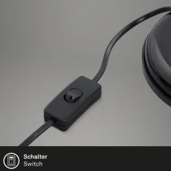 Bureaulamp Pixa, justeerbaar, E14, zwart