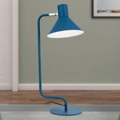 Bureaulamp Viktoria kop instelbaar blauw