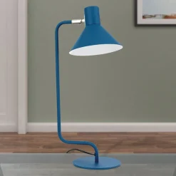 Bureaulamp Viktoria kop instelbaar blauw