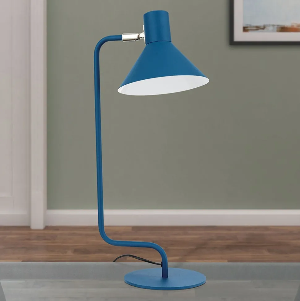 Bureaulamp Viktoria kop instelbaar blauw