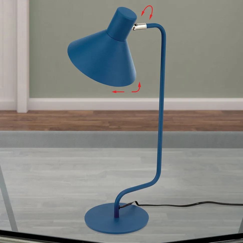 Bureaulamp Viktoria kop instelbaar blauw