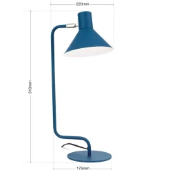 Bureaulamp Viktoria kop instelbaar blauw