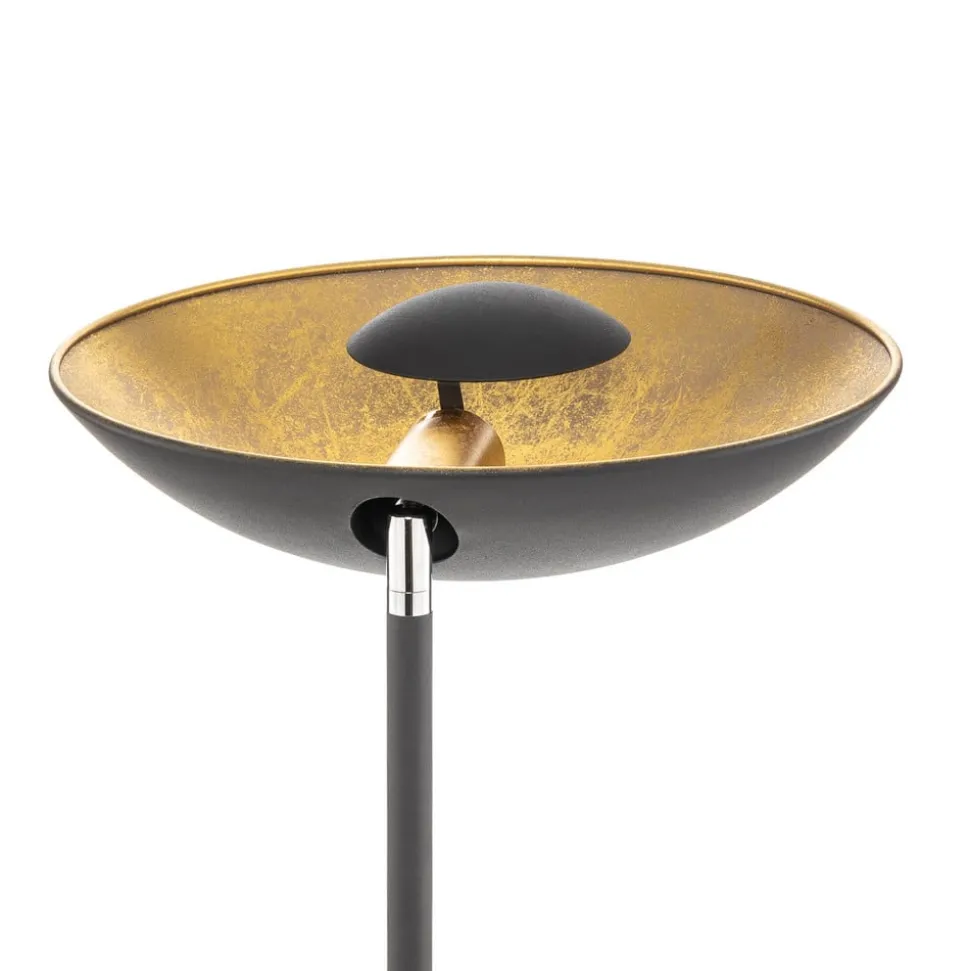 By Rydéns Captain uplight vloerlamp zwart-goud