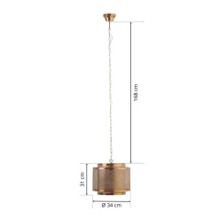 By Rydéns Hermine hanglamp, messing