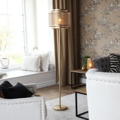 By Rydéns Hermine vloerlamp, messing