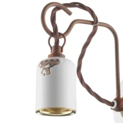 C665 wandlamp in vintage stijl wit