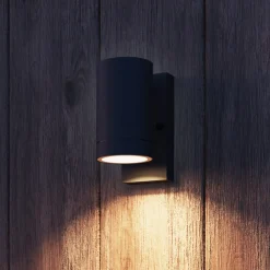 Calex buitenwandlamp Alba GU10, downlight, zwart, sensor