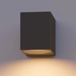 Calex buitenwandlamp GU10, downlight, hoogte 8 cm, antraciet