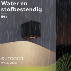 Calex buitenwandlamp GU10, downlight, hoogte 8 cm, antraciet