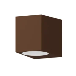 Calex buitenwandlamp GU10, downlight, hoogte 8 cm, roestbruin