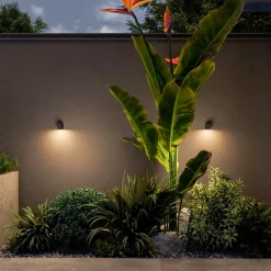 Calex buitenwandlamp GU10, downlight, hoogte 8 cm, zwart