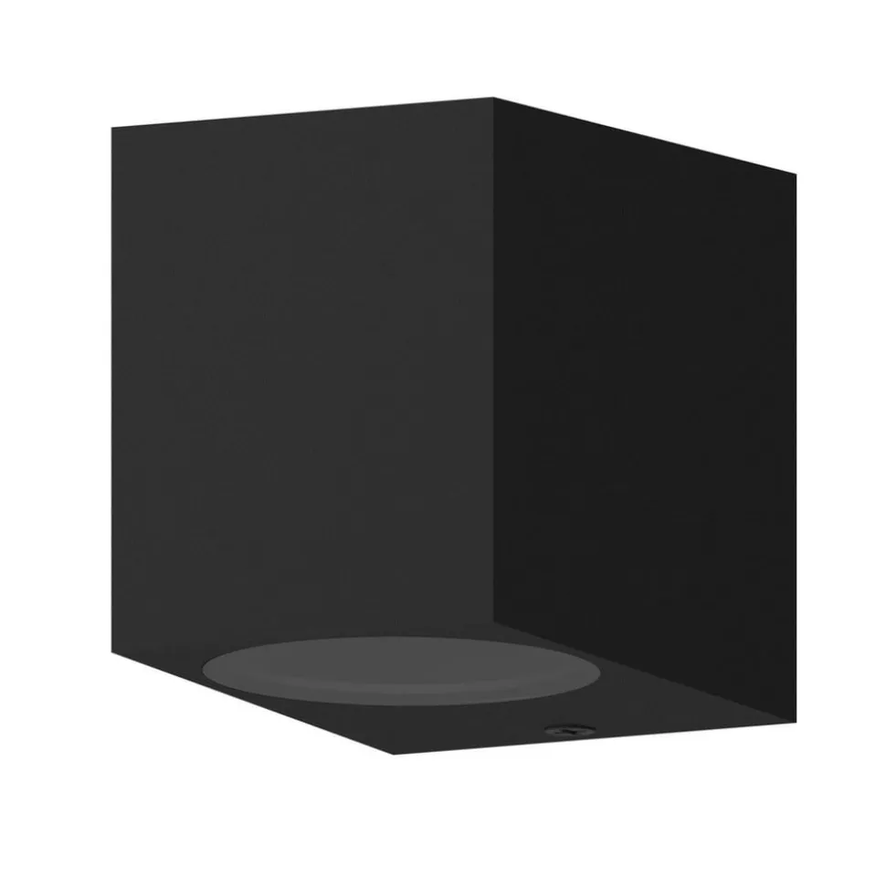 Calex buitenwandlamp GU10, downlight, hoogte 8 cm, zwart