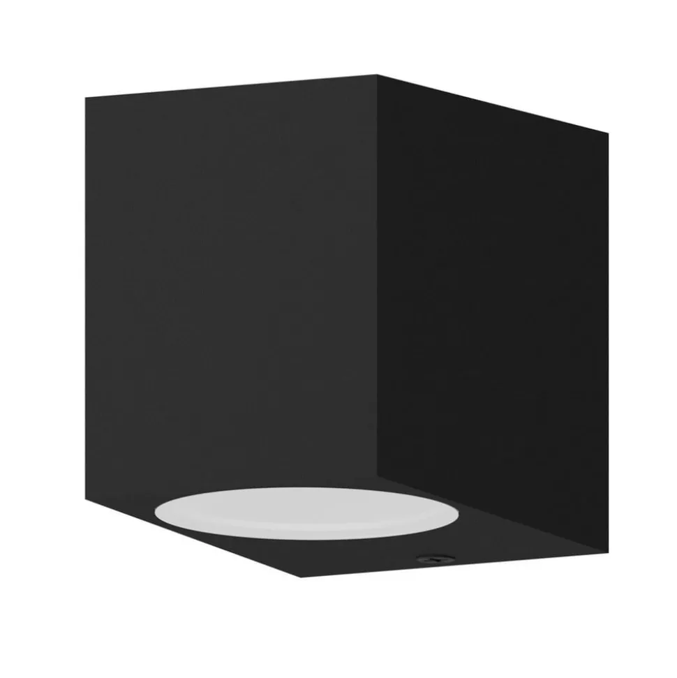 Calex buitenwandlamp GU10, downlight, hoogte 8 cm, zwart