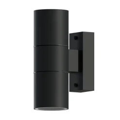 Calex buitenwandlamp GU10 roestvrij staal, up/down, 17 cm, zwart