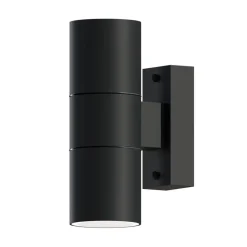 Calex buitenwandlamp GU10 roestvrij staal, up/down, 17 cm, zwart