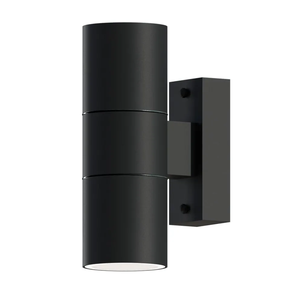 Calex buitenwandlamp GU10 roestvrij staal, up/down, 17 cm, zwart