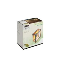 Calex buitenwandlamp, 2-lamps, boven/onder, aluminium, zwart