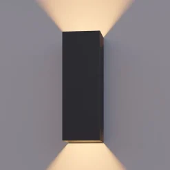 Calex buitenwandlamp Rechthoek omhoog/omlaag hoogte 23cm zwart