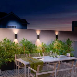 Calex buitenwandlamp Rechthoek omhoog/omlaag hoogte 23cm zwart