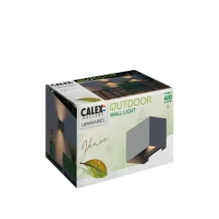 Calex buitenwandlamp Rechthoek Up hoogte 10cm antraciet