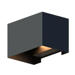 Calex buitenwandlamp Rechthoek Up, hoogte 10cm, zwart